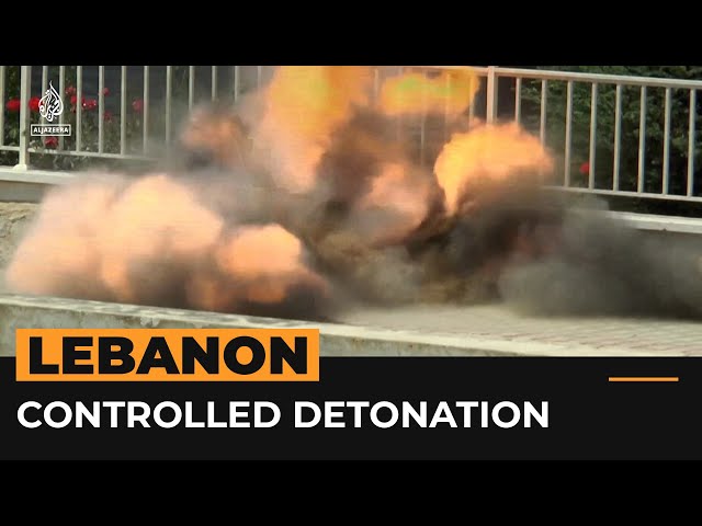 ⁣Lebanese army detonates electronic device found on village street | AJ #Shorts