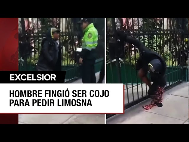 ⁣A un cojo que pedía limosna le salió una pierna como de milagro