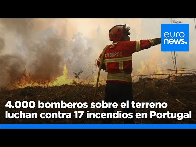 ⁣Alrededor de 4.000 bomberos sobre el terreno luchan contra 17 incendios en curso