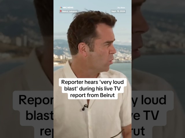 ⁣Reporter hears ‘very loud blast’ during his live TV report from Beirut