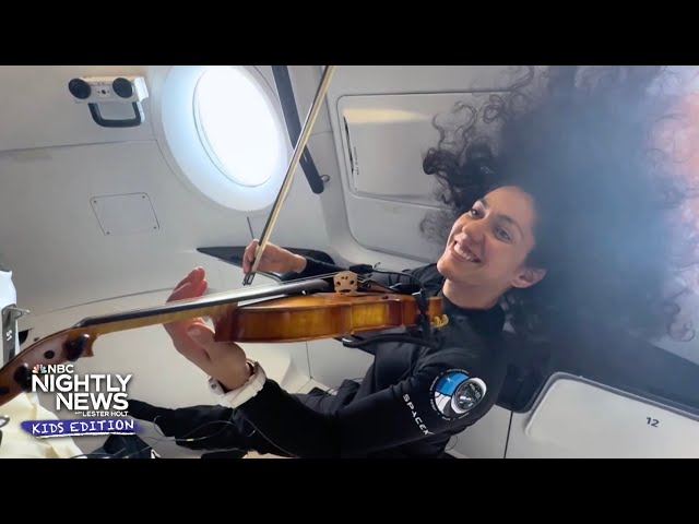 ⁣The civilian who became the first person to play the violin in space | Nightly News: Kids Edition