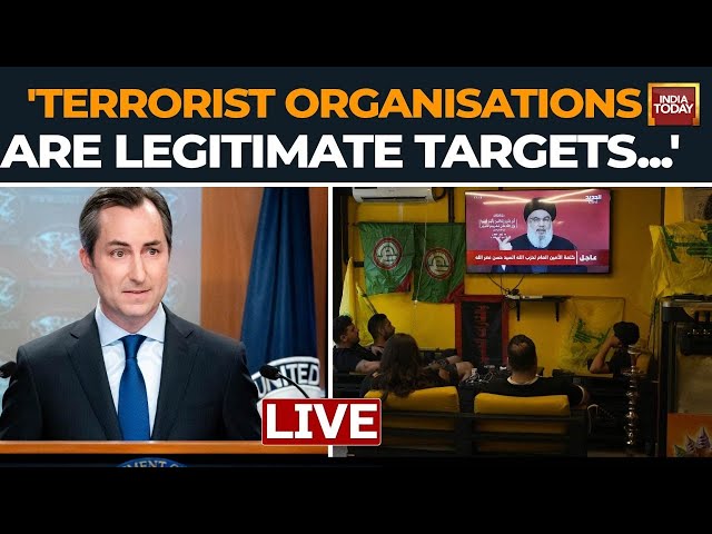 ⁣Israel vs Hezbollah LIVE: US Clarifies Stance On Lebanon Pager Attack | US State Department Briefing