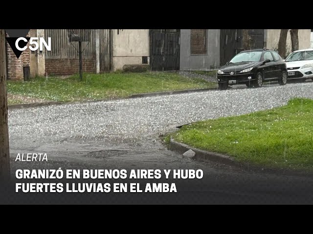 ⁣Llegó el GRANIZO al AMBA y se esperan FUERTES TORMENTAS