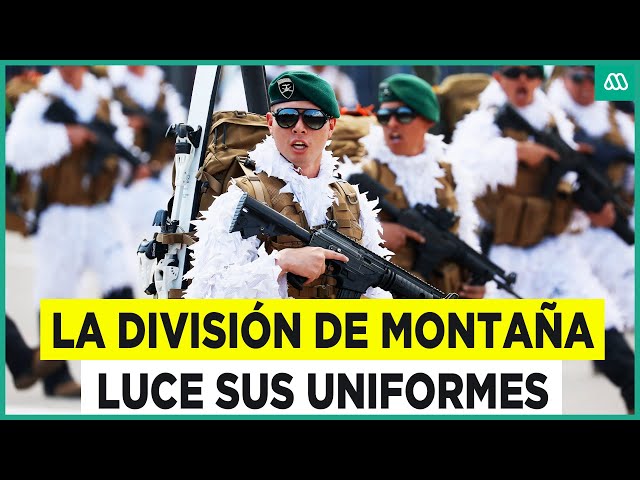 Se luce con sus uniformes blancos: La División de Montaña desfila en la Parada Militar 2024