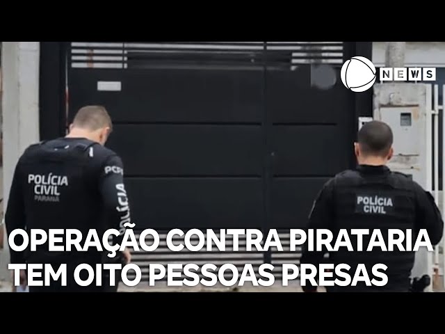 ⁣Operação internacional contra pirataria tem oito pessoas presas