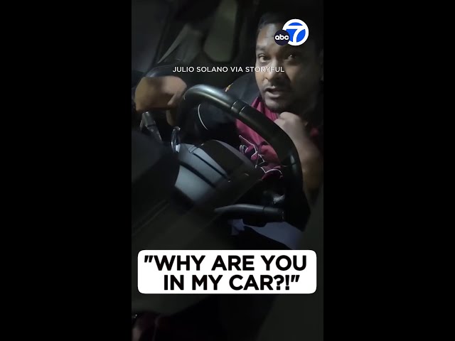 ⁣"Why are you in my car?!"