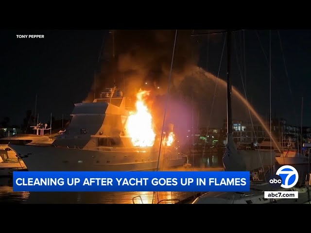 ⁣1,000 rounds of ammunition and fireworks were onboard yacht that burned in Marina del Rey: Owner