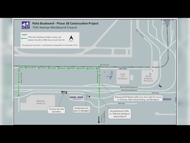 ⁣Traffic change coming soon near shuttle lots Denver International Airport