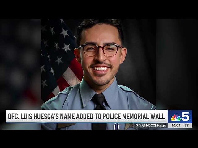 ⁣Fallen CPD officer Luis Huesca's name added to Police Memorial Wall