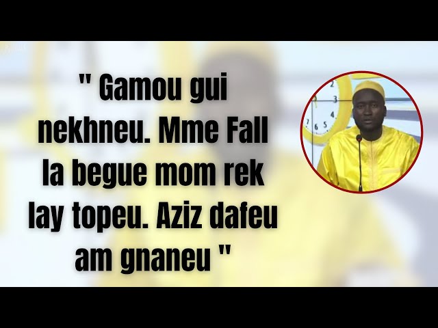 ⁣Oustaz Modou Fall revient sur son gamou et remercie Aziz Ndiaye "Gamou gui nekhneu. Mme Fall...