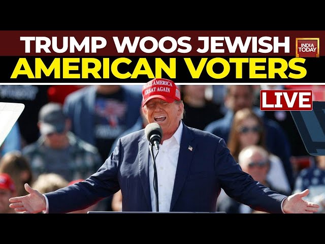 ⁣Trump Speech LIVE: Donald Trump Woos Jewish Voters In Israeli-American Summit | US Election News