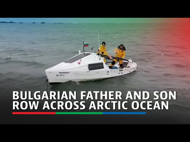 ⁣Bulgarian father and son row across Arctic Ocean for endangered species