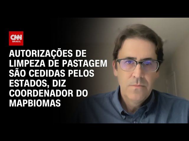 ⁣Autorizações de limpeza de pastagem são cedidas pelos estados, diz coordenador do MapBiomas | WW