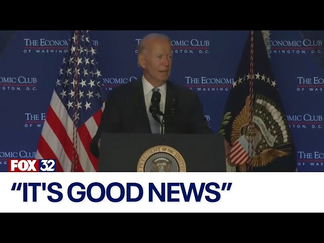 ⁣'It's good news': Biden celebrates progress of American economy