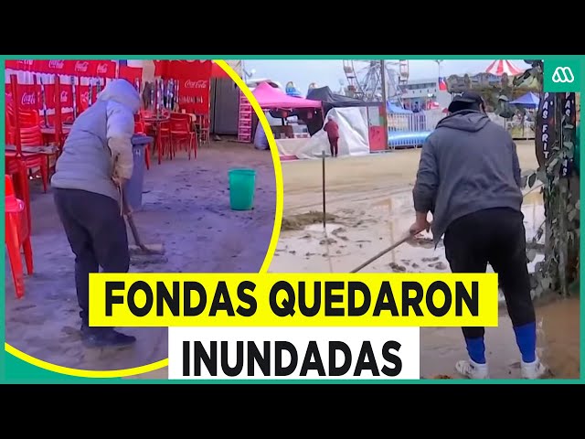 Efecto de las lluvias este 18: Fonderos tuvieron que sacar el barro con escobas