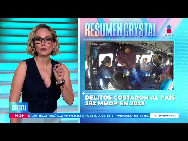 ⁣Los delitos costaron a México 282 mdp en 2023 | Noticias con Crystal Mendivil