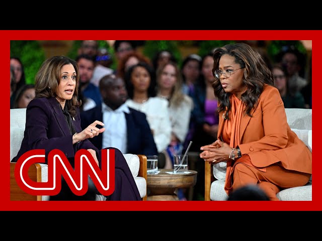 ⁣Oprah asks Harris about stepping in as presidential nominee. Hear her response