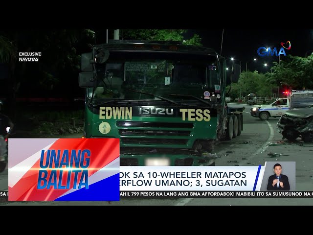 ⁣SUV, sumalpok sa 10-wheeler matapos mag-counterflow umano sa... | Unang Balita