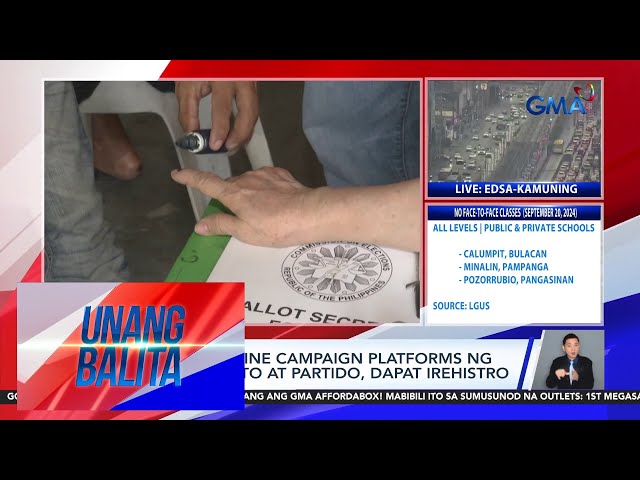 ⁣Commission on Elections – Online campaign platforms ng mga kandidato at partido,... | Unang Balita