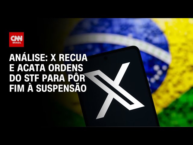 ⁣Análise: X recua e acata ordens do STF para pôr fim à suspensão | WW