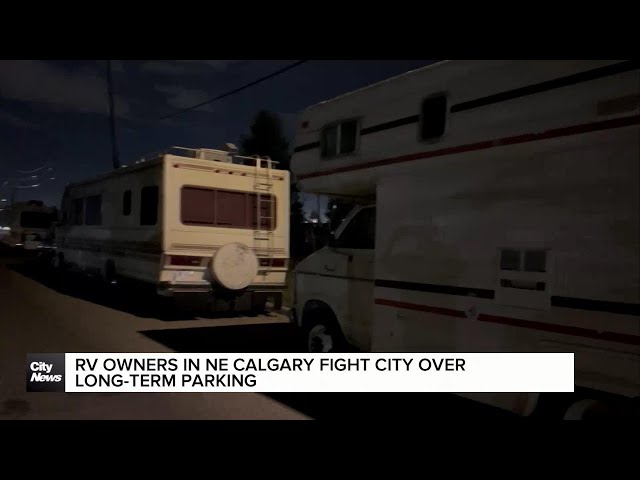 ⁣RV owners in NE Calgary fight the city over long-term parking