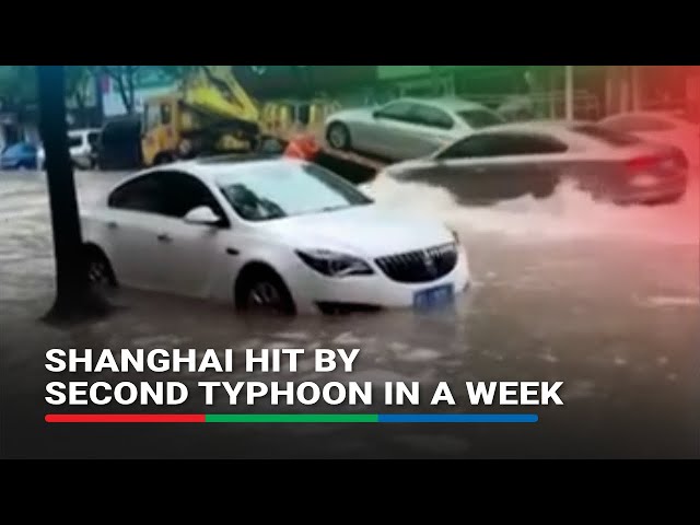 ⁣Shanghai hit by second typhoon in a week