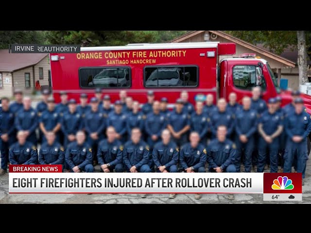 ⁣Firefighters injured in Irvine crash were returning from battling Airport Fire