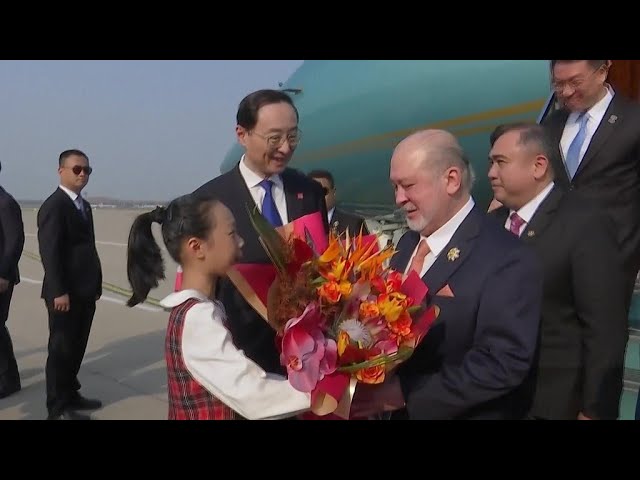 ⁣Le sultan Ibrahim Sultan Iskandar est à Beijing pour une visite d'État en Chine