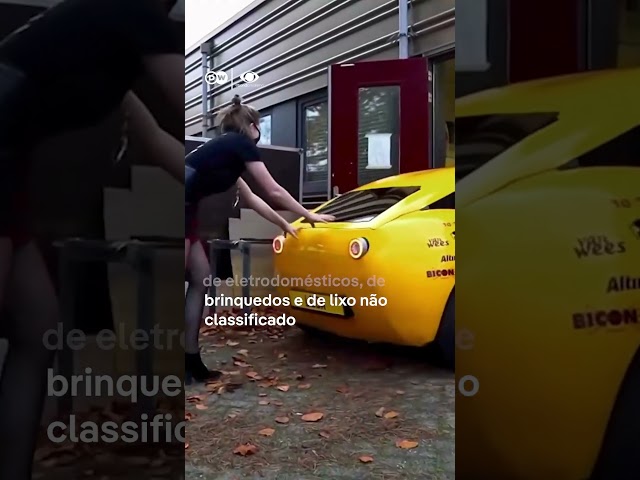 Estudantes produzem carro com resíduos de plásticos recicláveis