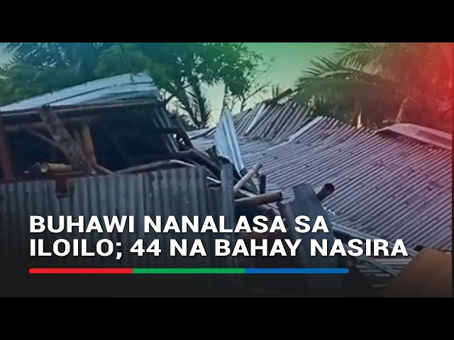 ⁣Buhawi nanalasa sa Iloilo; 44 na bahay nasira | ABS-CBN News