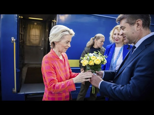 Von der Leyen arrives in Kyiv promising Ukraine electricity funds for winter