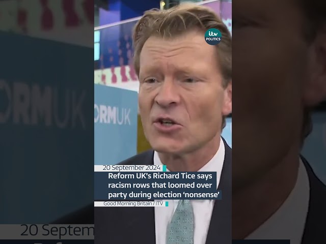 ⁣Reform'S Richard Tice says racism rows that loomed over party during election ‘nonsense’ | ITV 