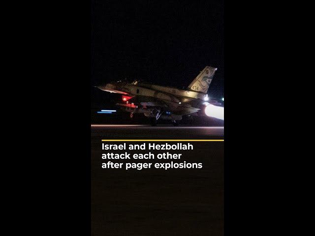 Israel and Hezbollah attack each other after pager explosions | AJ #shorts