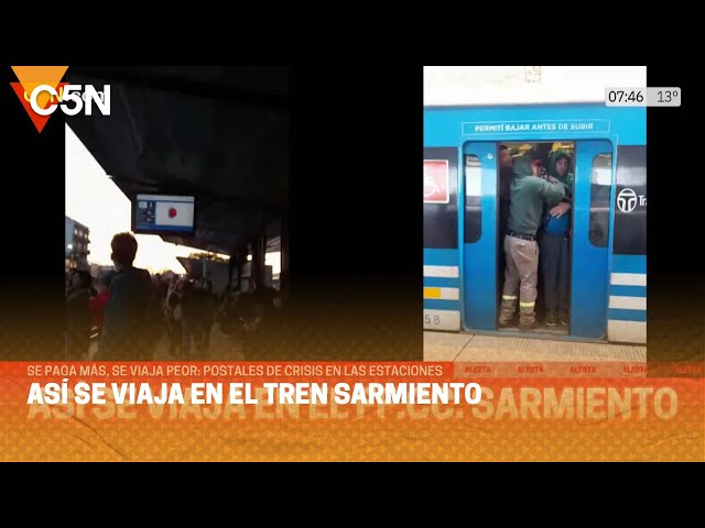 ASÍ se VIAJA en el TREN SARMIENTO