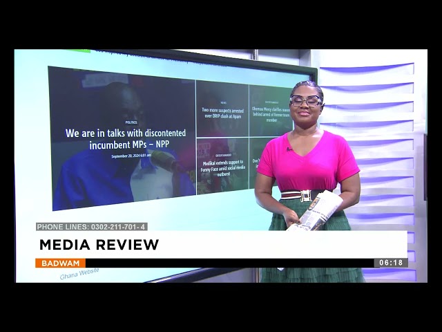 ⁣Badwam Media Review on Adom TV(20-09-24)