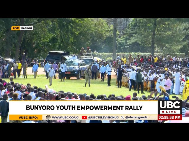 MUSEVENI ARRIVES IN MASINDI FOR THE BUNYORO YOUTH EMPOWERMENT RALLY