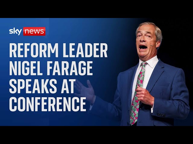 ⁣Watch live: Nigel Farage, Richard Tice and Lee Anderson deliver speeches at the Reform conference