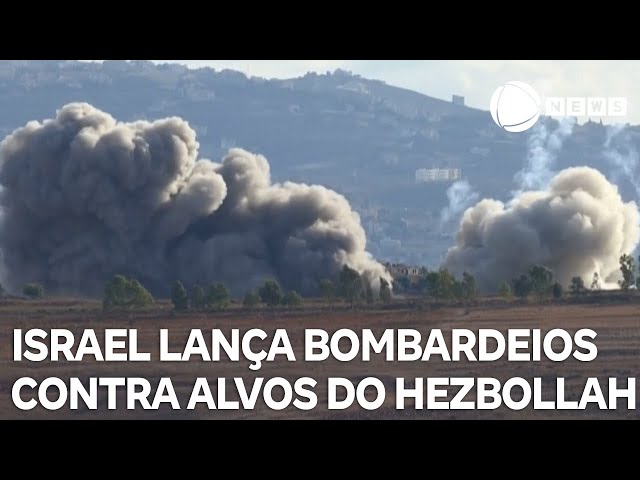 ⁣Israel lança cerca de trinta bombardeios contra alvos do Hezbollah