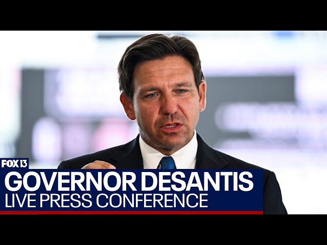 Governor DeSantis speaks at press conference in Bradenton