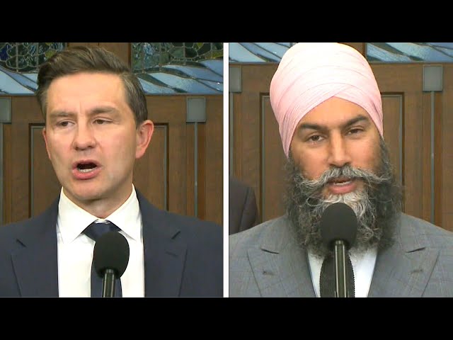 ⁣Poilievre calls Singh a 'liar' and a 'fake' over support for Liberals