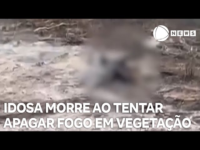 ⁣Idosa morre ao tentar apagar fogo em vegetação em Goiás