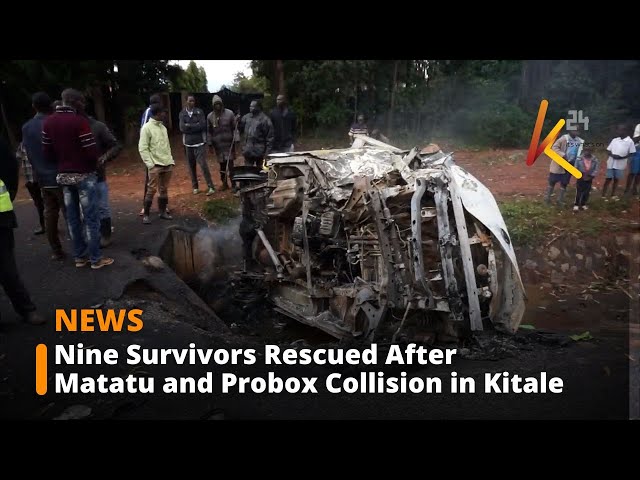 ⁣Nine Survivors Rescued After Matatu and Probox Collision in Kitale