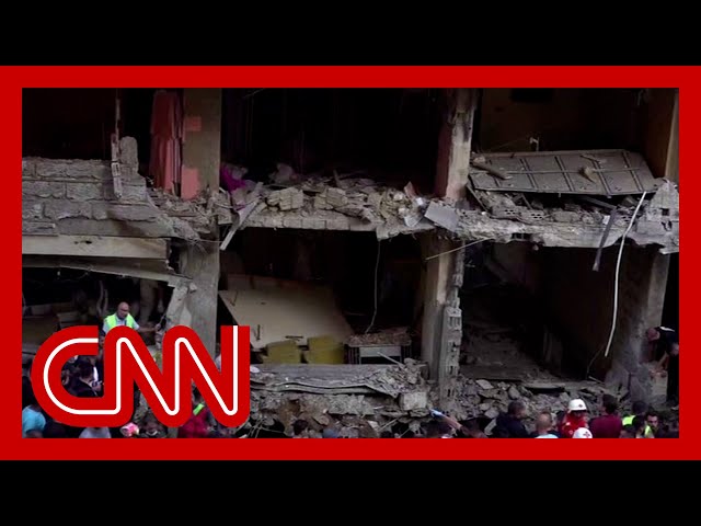 Video shows extensive destruction after Israeli air strike in Beirut