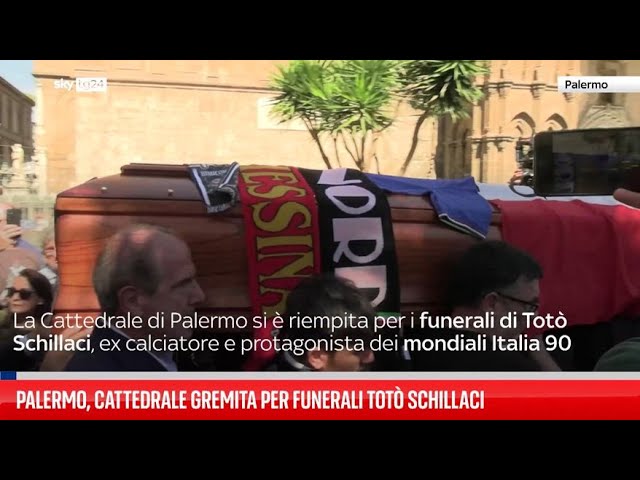 L'ultimo saluto a Totò Schillaci, i funerali a Palermo