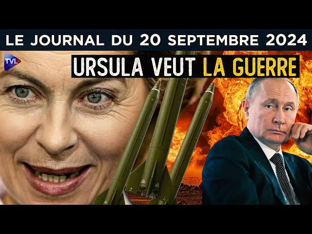 ⁣UE : Ursula von der Leyen veut la guerre - JT du vendredi 20 septembre 2024