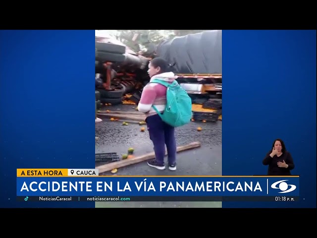 ⁣Accidente en la vía Panamericana: tres camiones colisionaron contra una tractomula