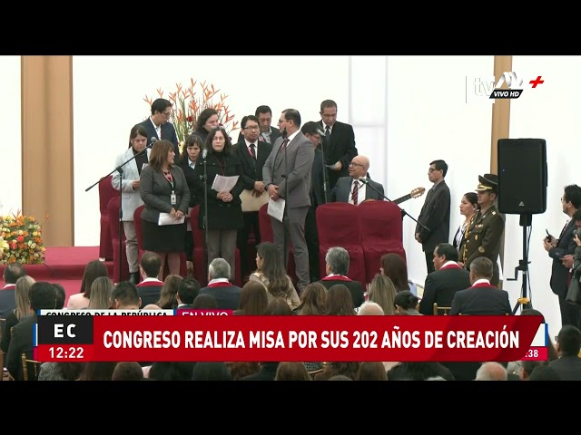 ⁣Congreso realiza misa por sus 202 años de creación