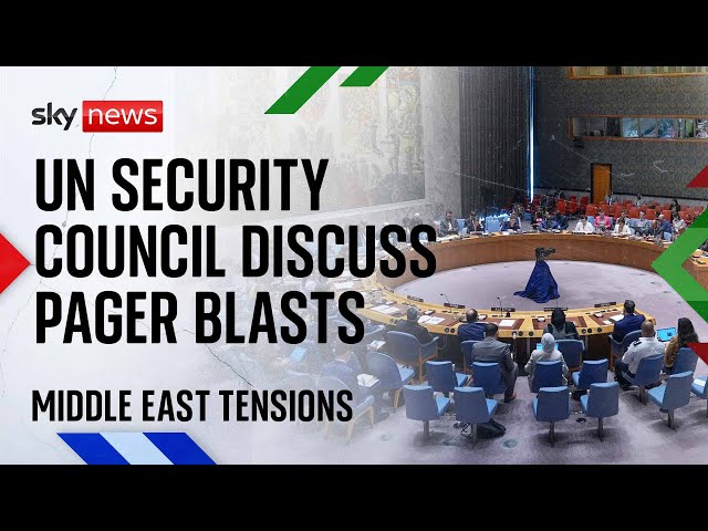 ⁣UN Security Council meeting to discuss Lebanon pager explosions and Middle East tensions - live