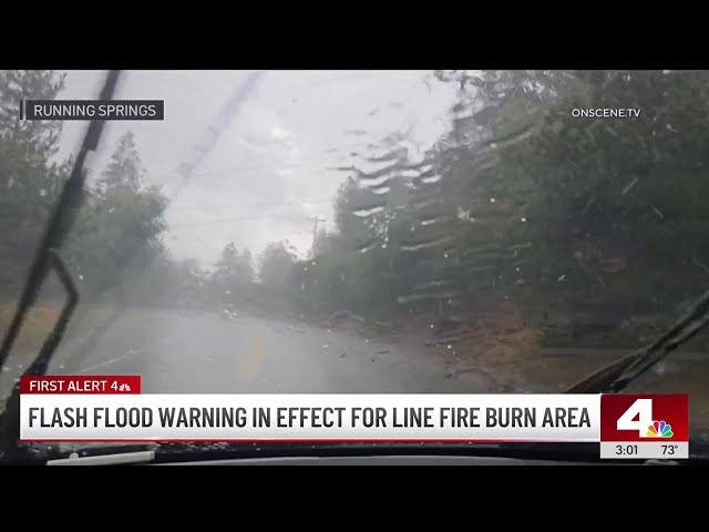 Rain, hail bring flash flood concerns for Line Fire burn scars