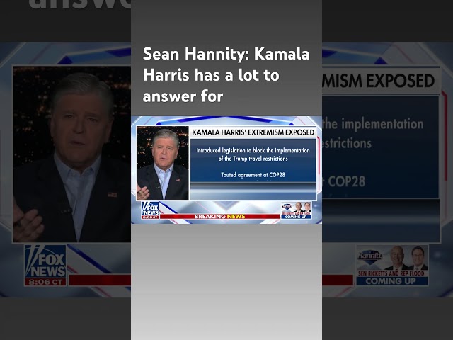 ⁣Sean Hannity: Kamala Harris has gotten a free pass from the 'media mob'  #shorts